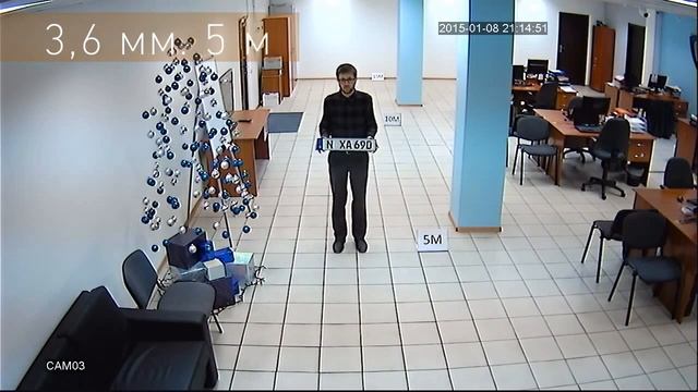 Tecsar AHDW 1M 20F  пример съемки уличной AHD видеокамерой