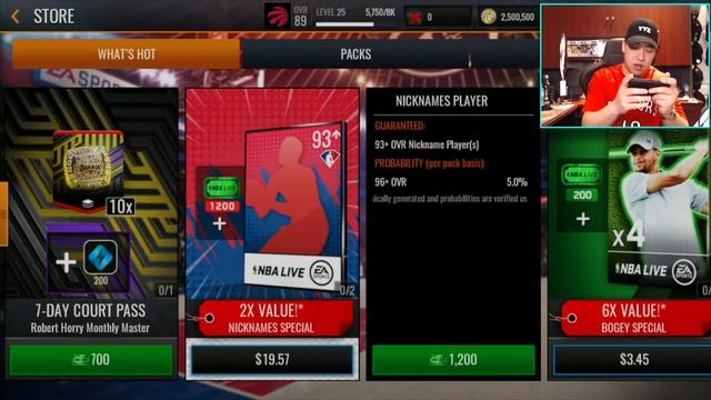 NBA LIVE MOBILE 19 TONS OF NICKNAME PACK OPENING!! смотреть онлайн