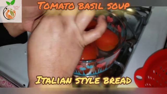 Tomato Basil soup with roasted red pepper రోగ నిరోధక శక్తి పెరుగుతుంది || and italian herbal bread