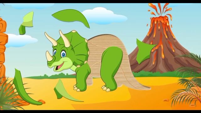 Kids Learning Triceratops Dinosaur 🦖🦕 Puzzle | Dinosaur Names And Sounds For Kids смотреть онлайн
