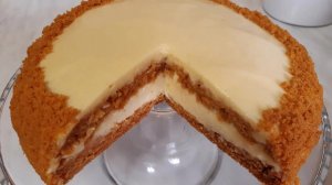 A LEAN RUSSIAN HONEY Cake for THE HOLIDAY! Cream on Juice is simple and VERY TASTY! NO Eggs!