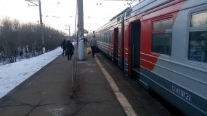 Электропоезд ЭД4-0006 платформа Орудьево 12.03.2019