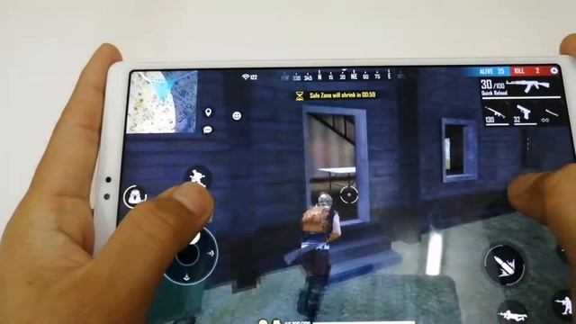 free fire full game testing in Samsung tab A7 lite...
