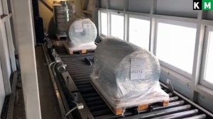 Линия транспортировки паллет через галерею