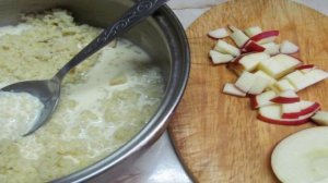 Пшенная каша с яблоком медом и корицей