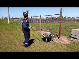 Забор своими руками . сварка лаг и пластин .