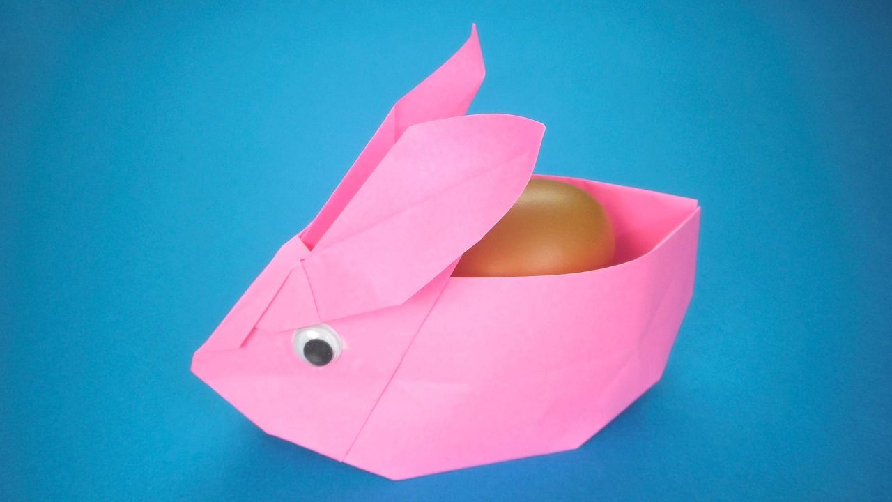 Как сделать Подставку для Яиц из бумаги на Пасху | Оригами Пасхальный Кролик (Заяц) своими руками