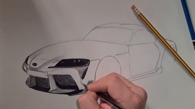 How To Draw Toyota Supra  Timelapse 