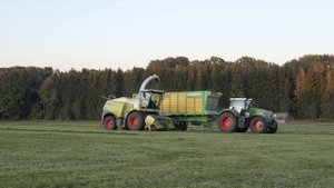 B. Braunger Jaguar 950 im Graseinsatz mit Fendt 930 / Joskin Silospace