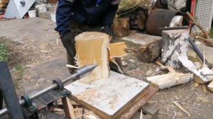 Дровокол на минитрактор своими руками