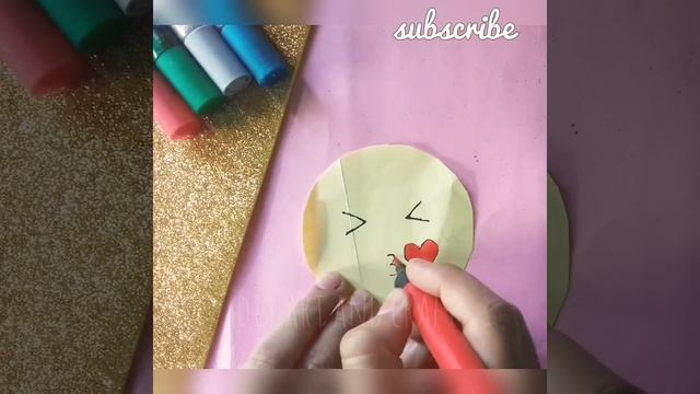 easy paper craft  .....diy giant emoji sticker