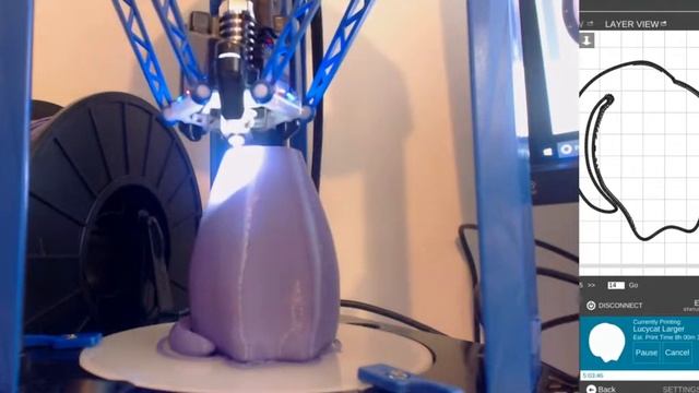 Printing a large cat on the SeeMeCNC Eris смотреть онлайн