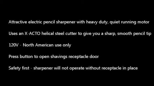 X-ACTO Spira Electric Pencil Sharpener (1752) Review смотреть онлайн