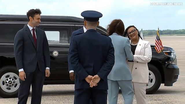 Vice President Kamala Harris departs for Atlanta, says she hasn't picked a VP yet