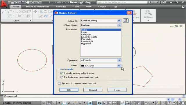 دورة احتراف الاوتوكاد الدرس 89 : نافذة Quick Select