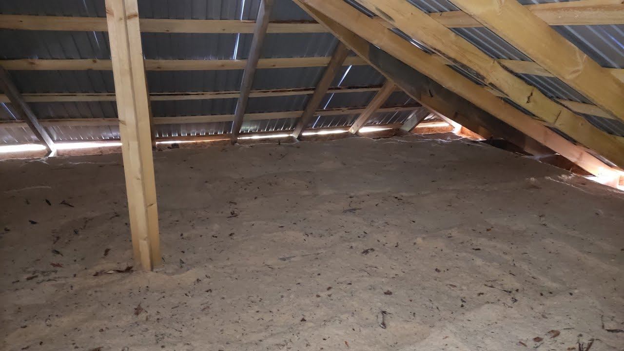 утепление потолка опилками / insulation with sawdust