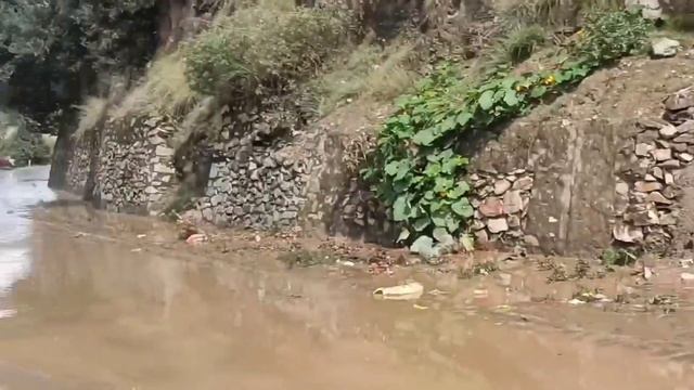 Water logging near Berwar on Kishtwar -Padder road due to road side dumping of muck. Watch, like