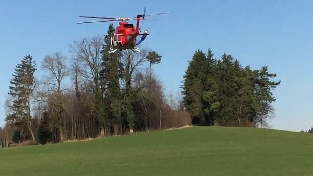 HUGE RC SCALE TURBINE MODEL BELL 212 AIR RESCUE HELICOPTER | SWISSPOWERJET
