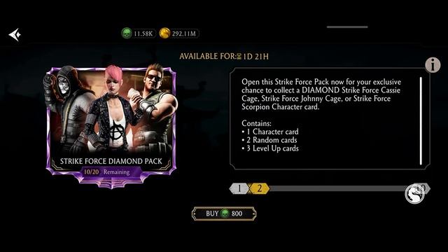 Limited Time Diamond Pack | Strike Force Diamond Pack Opening in MK Mobile | Top Notch Pack