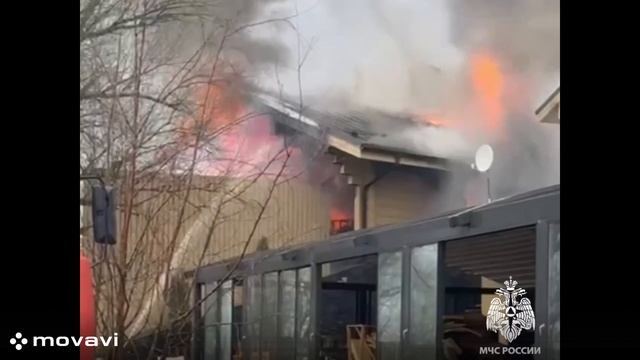 Пожар в ресторане.