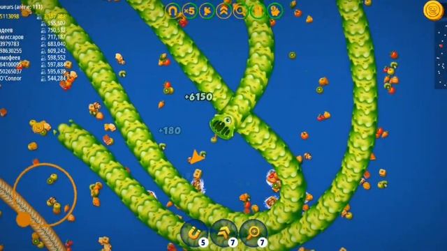 🐍WORMS ZONE.IO / GIANT SLITHER SNAKE TOP 1 / GAMEPLAY MALDINI GAMING  vidéo #36