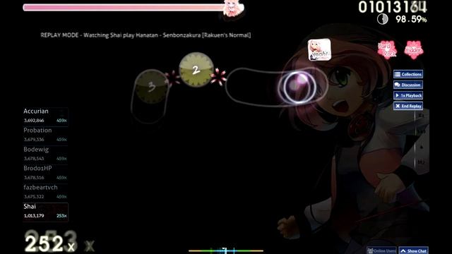 Osu - Senbonzakura (Normal + HardRock/Hidden)