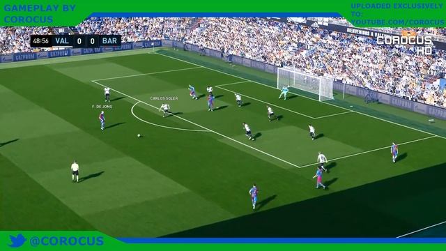 Valencia vs Barcelona | Estadio Mestalla | 2021-22 La Liga | PES 2021 смотреть онлайн
