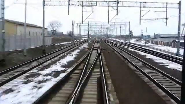 Вид из хвостового вагона поезда Intercity Познань-Гдыня, Польша смотреть онлайн
