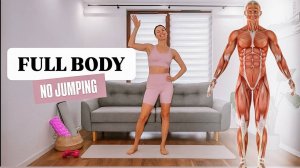 15 min Burn Fat Full Body No Jumping Workout with Dumbbells