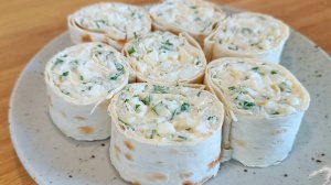 РУЛЕТЫ ИЗ ЛАВАША с яйцами, рисом и зеленью