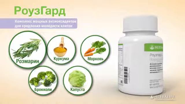 РоузГард от Гербалайф- мощная антиоксидантная защита. смотреть онлайн