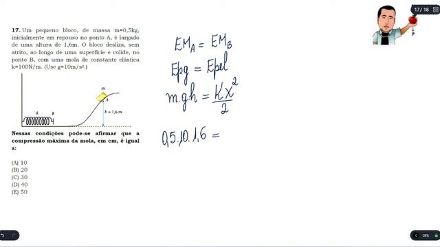 QUESTÃO 17 TRABALHO POTÊNCIA ENERGIA смотреть онлайн