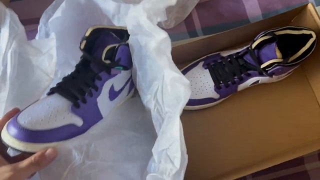 Air Jordan 1 Zoom Cmft  Unboxing  Dark iris