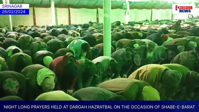 Night long prayers held at Dargah Hazratbal On Shab-e-Baraat