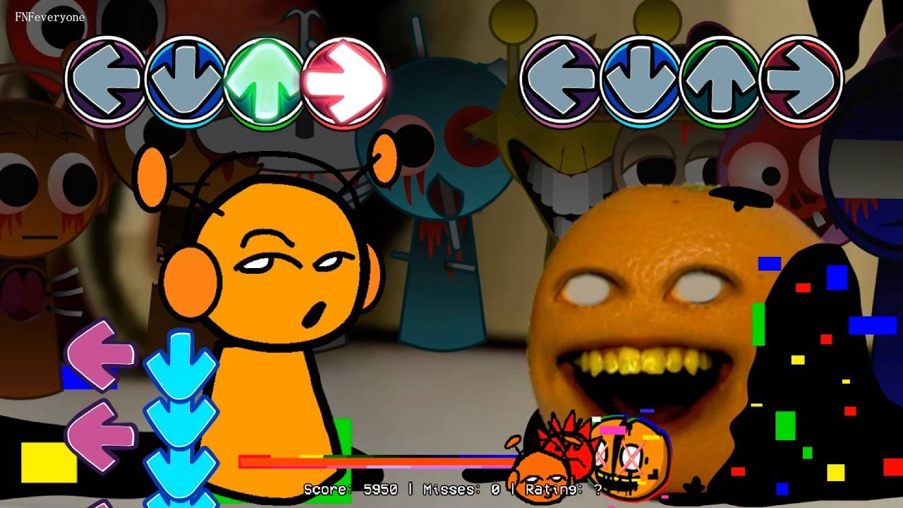 FNF Sprunki All Phases x Пибби Надоедливый Апельсин поет нарезанную песенку смотреть онлайн