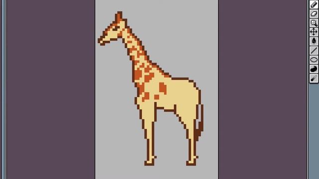 Giraffe Pixel Art Time-lapse смотреть онлайн