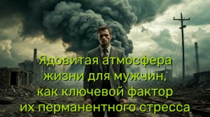 Ядовитая атмосфера для мужчин, как ключевой фактор их перманентного стресса.