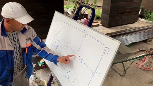 Круговая кладка чёрным камнем