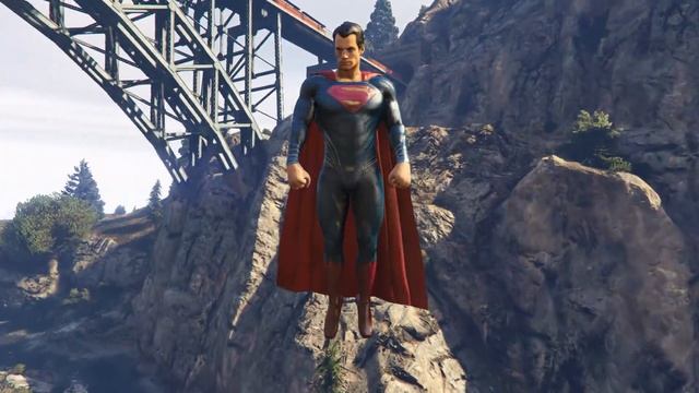 GTA 5 - Superman vs Train