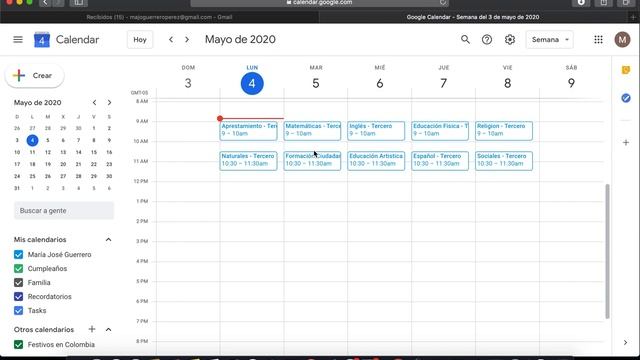 Ingreso a sesiones en linea desde Google Calendar смотреть онлайн