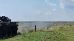 Стрельба с места БТР-82А с Дополнительной опорой ствола АП-2А72