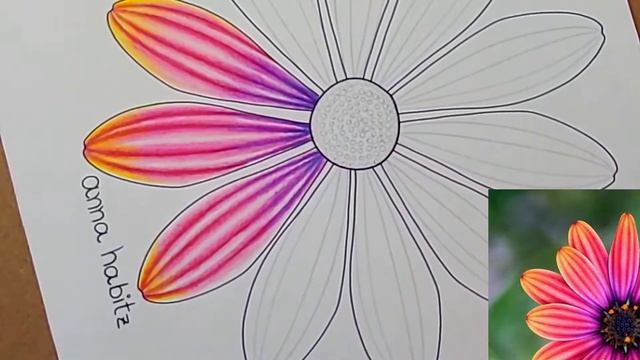 🐞LIVE- Como pintar a partir de uma referência - Exemplo de Margarida africana смотреть онлайн