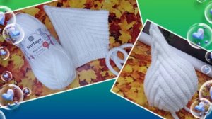 Чепчик Эльф спицами для самых маленьких 🧶🐣🐤