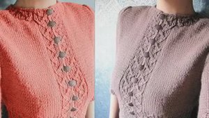 Красивое оформление планок. Узор спицами для отделки вязаных изделий