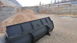 Участок дробления горбыля и срезки на дробилке Krafter RS550