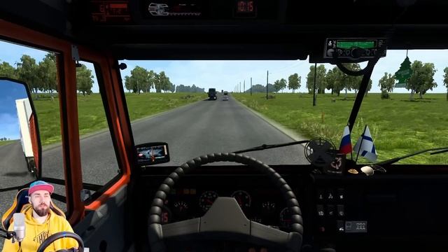 УЛЕТЕЛ С ДОРОГИ - СУРОВАЯ РОССИЯ - Euro Truck Simulator 2 + РУЛЬ смотреть онлайн