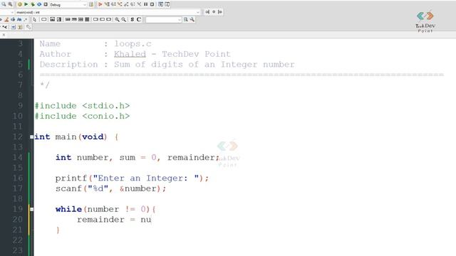 Lec 68: Sum of all digits of an Integer Number | C Programming Bangla Tutorial | Problem Solving