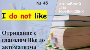 Тренажёр 45. Глагол like. Отрицание
