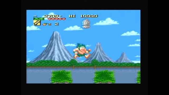 Joe and Mac One Level Playthrough using the Snes Game Genie :D Nintendo SNES Gaming Gamer Retr