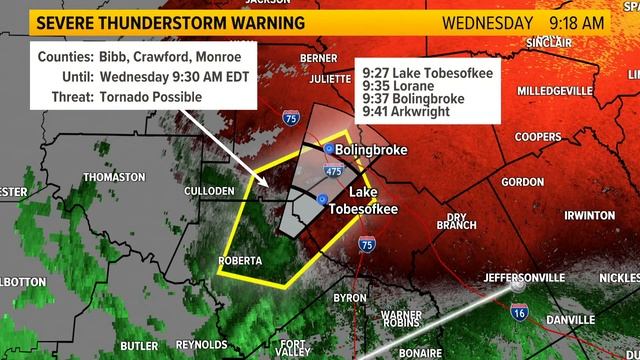 Courteney Jacobazzi is live with severe weather coverage